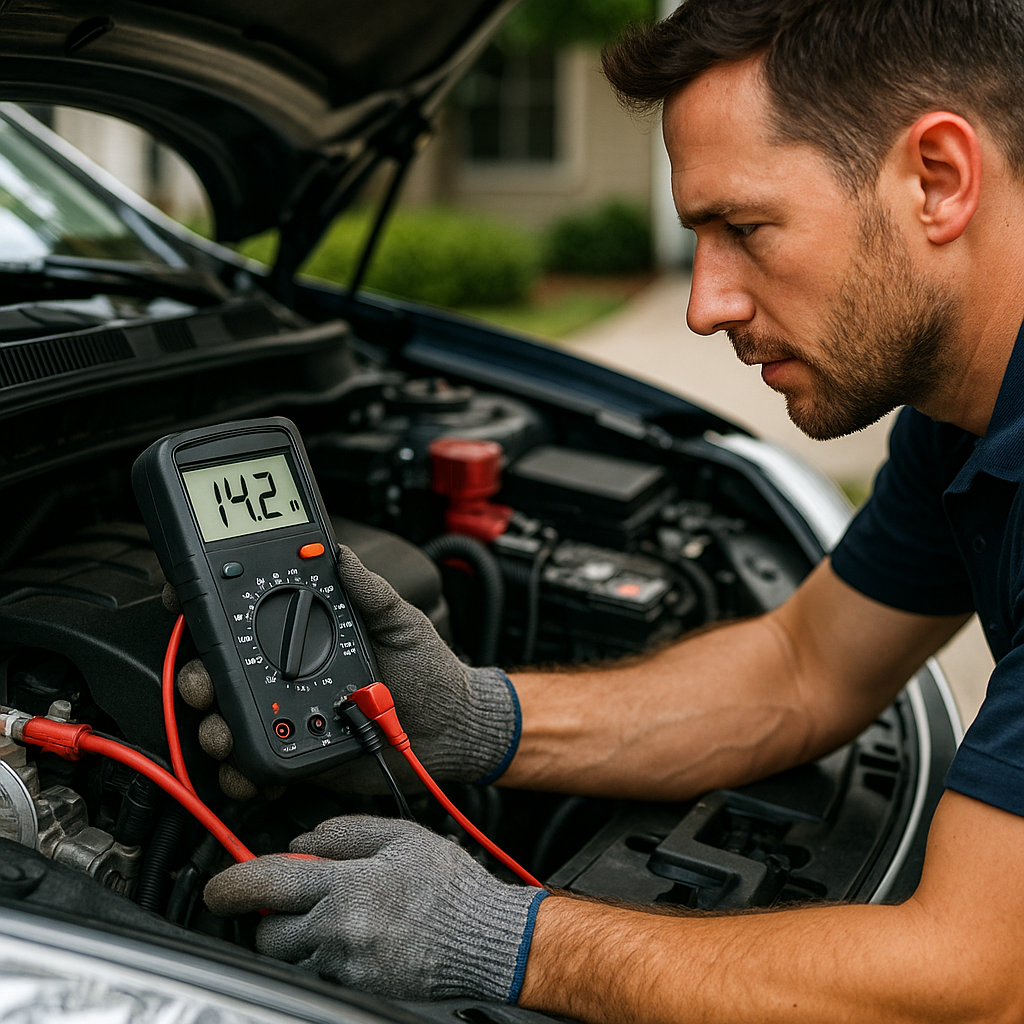 Roadside Tire Change — Cones & Impact Wrench